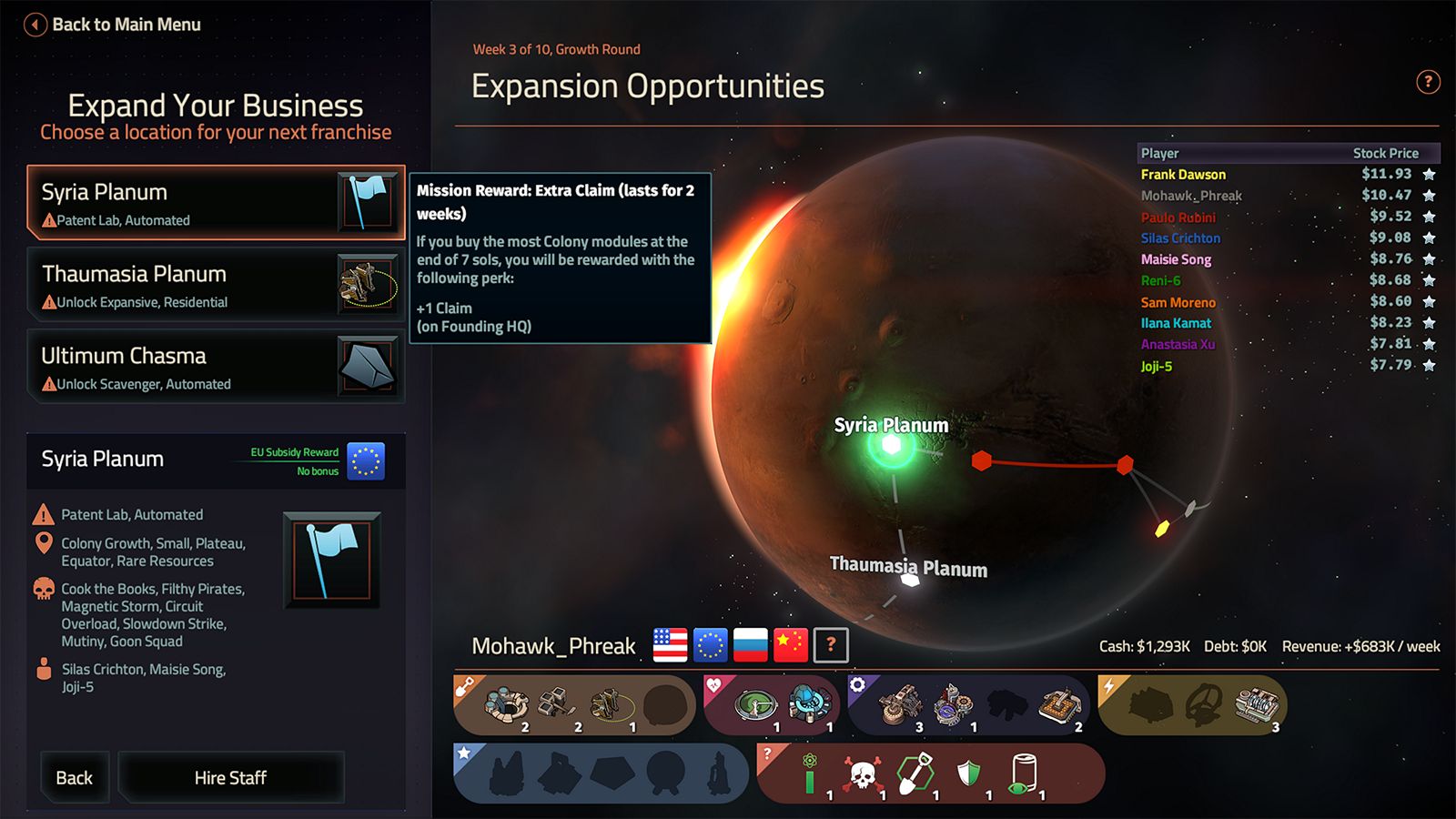Offworld trading company strategies