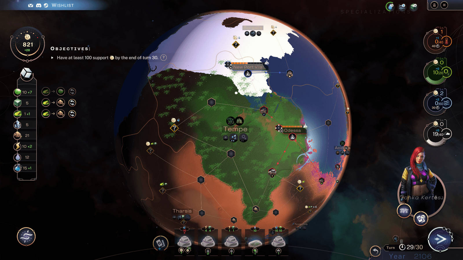 Terraformers: First Steps on Mars