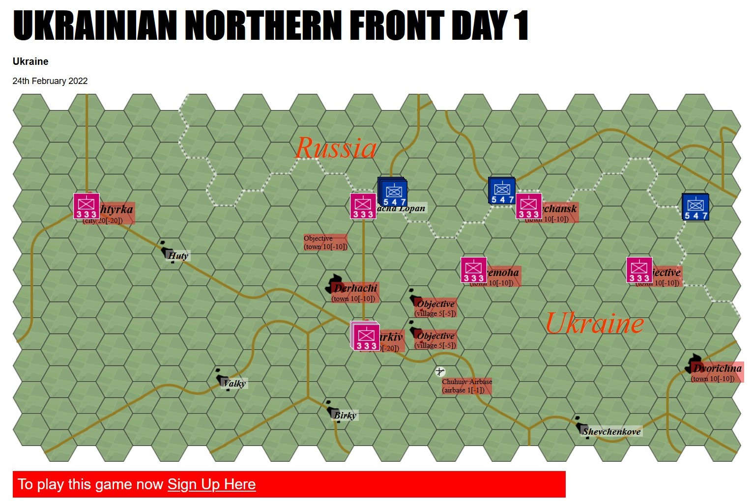 War Blog - Ukrainian Northern Front Day 1