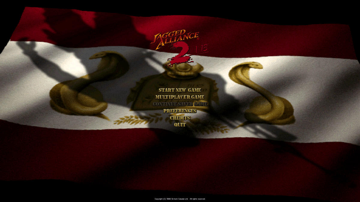 Jagged Alliance - Main screen