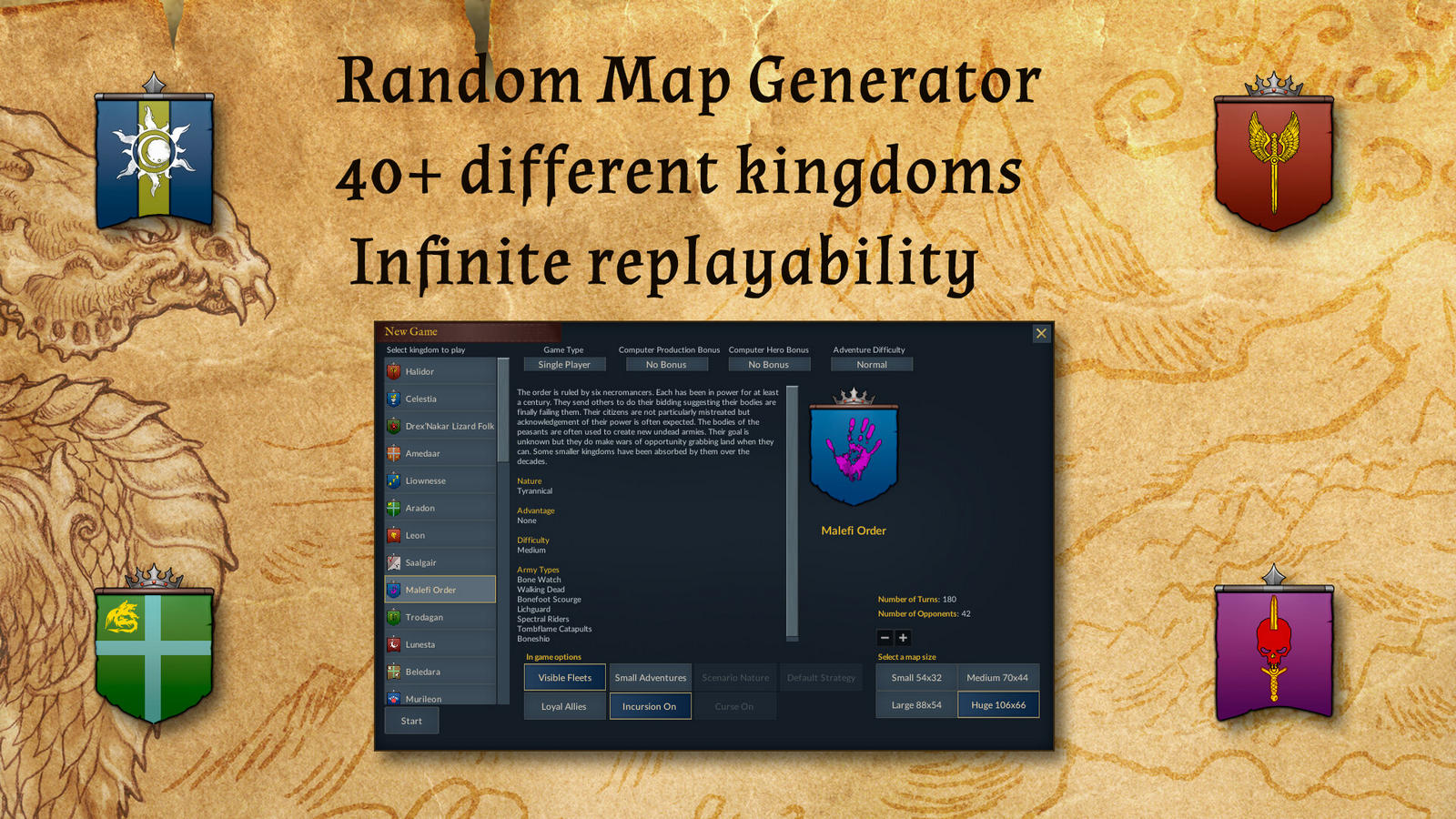 Kingdom, Dungeon, and Hero - Warlords scenario